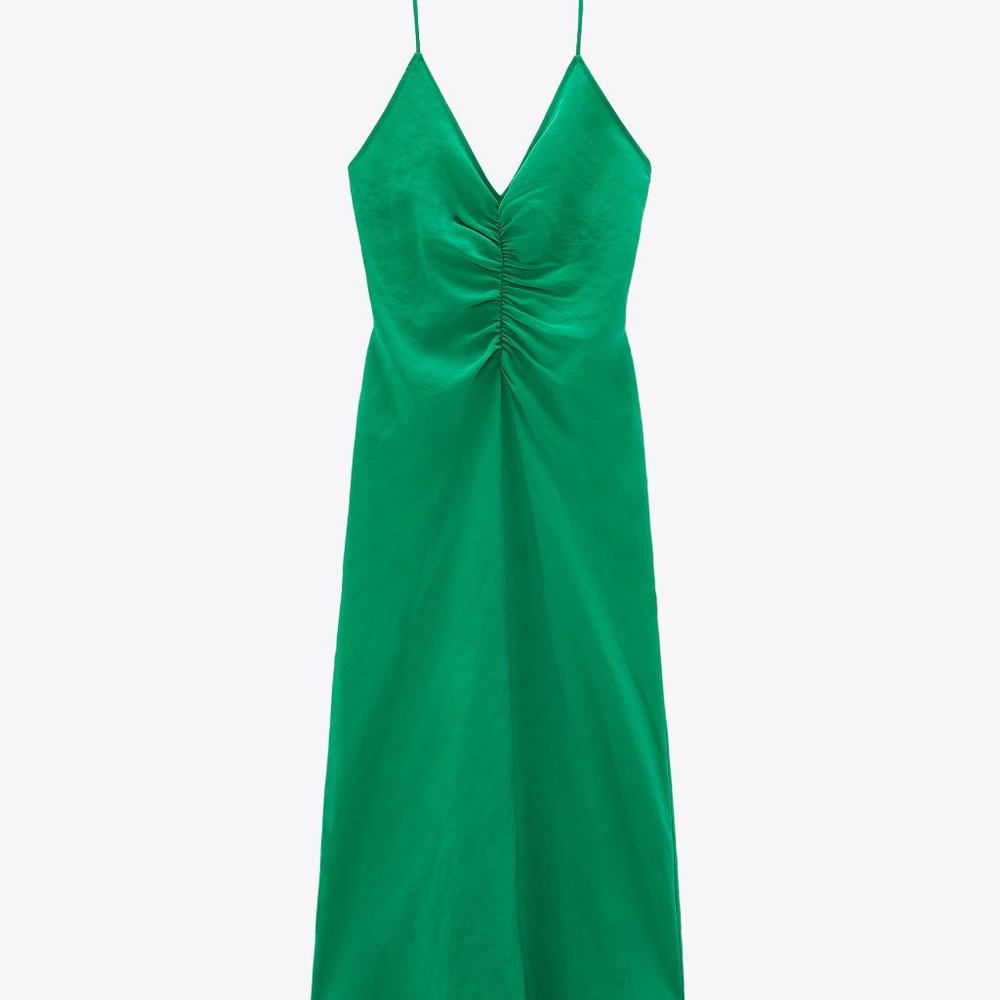 Zara Long Ruched Dress